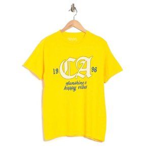 Vinyl Icons California Boyfriend Tee Women's Size S Yellow NWT